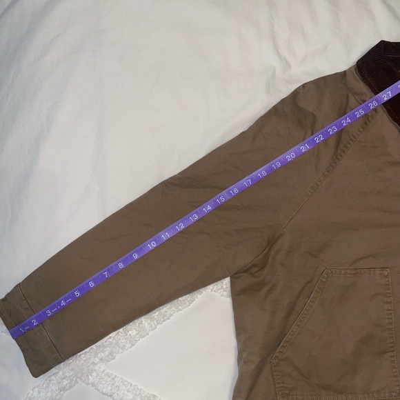 Hunter Brown Women's Jacket Corduroy Collar Raglan Sleeve Cotton Barn Jacket - Picture 10 of 16